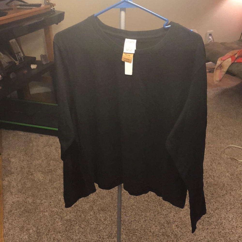 New Victoria’s Secret Pink long sleeve shirt black Sz XXL